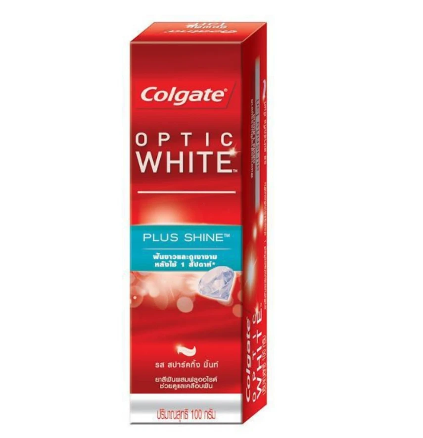 Optic White Plus Shine Toothpaste จาก Colgate (ปริมาณ 100g ราคา 139 บาท)