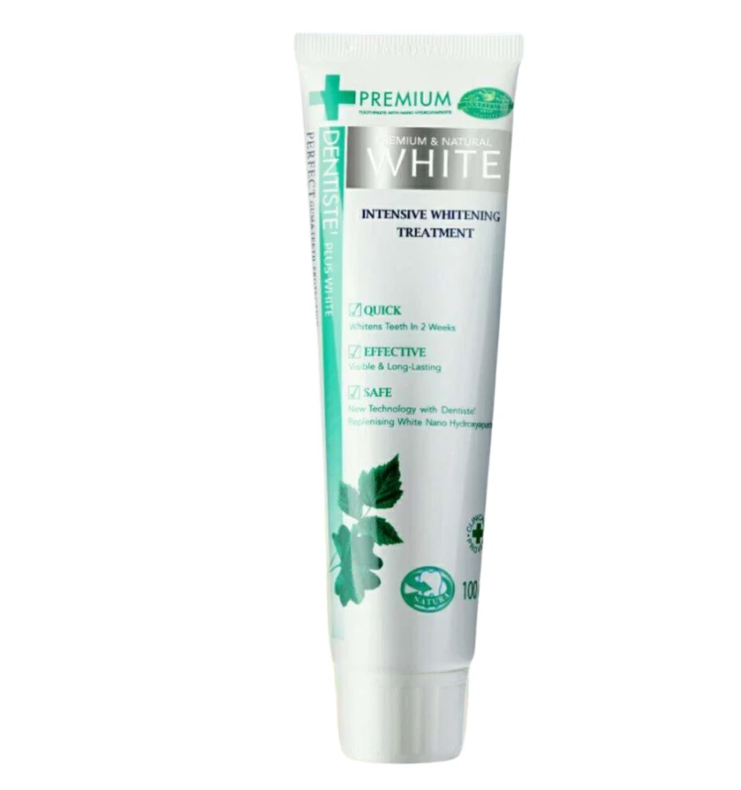 Premium White Toothpaste Tube จาก Dentiste (ปริมาณ 100g ราคา 215 บาท)